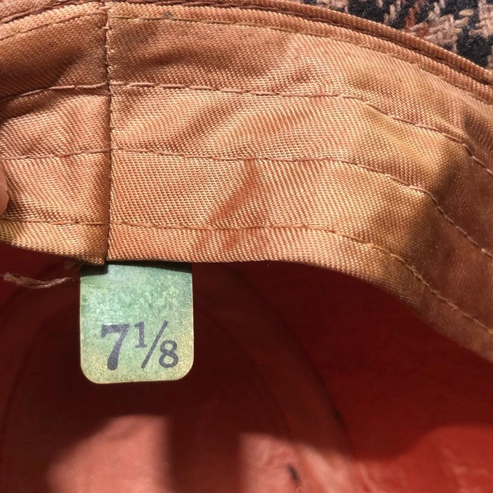 VTG United Hatters Tweed Houndtooth Unisex Retro Hat - Picture 7 of 13